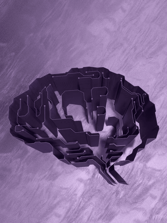 Abstract illustration representing AI support, peer connection, and resources